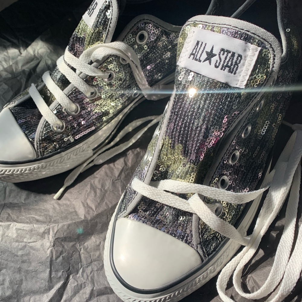 Sequin Low Top Converse All Stars